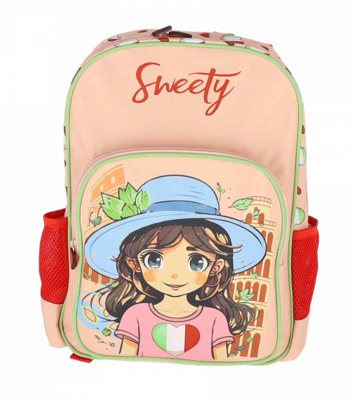 Ghiozdan clasa 0, model Sweety, 3 fermoare, buzunare laterale, bretele ajustabile, 38 cm - imagine 5